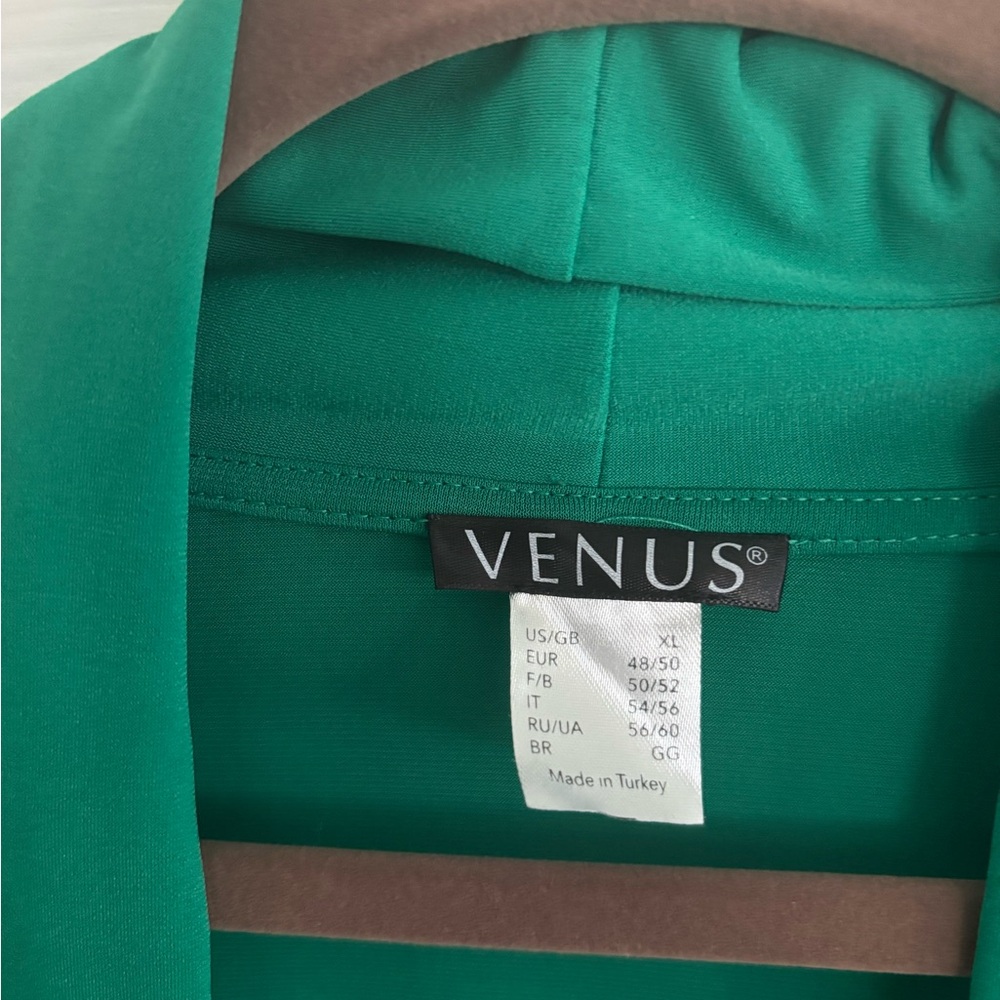 Elegant Green Drape Front Top - Picture 2 of 4